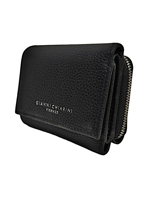 Black leather trifold wallet Gianni Chiarini | PFW5065-GRN001
